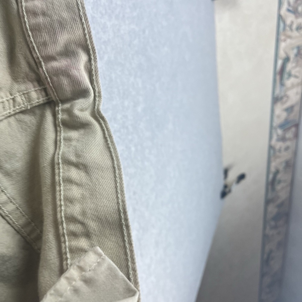 Levis 501 Jeans Mens 32x30 Vintage Made USA Tan khaki Button Fly Straight 1999 - Picture 6 of 16